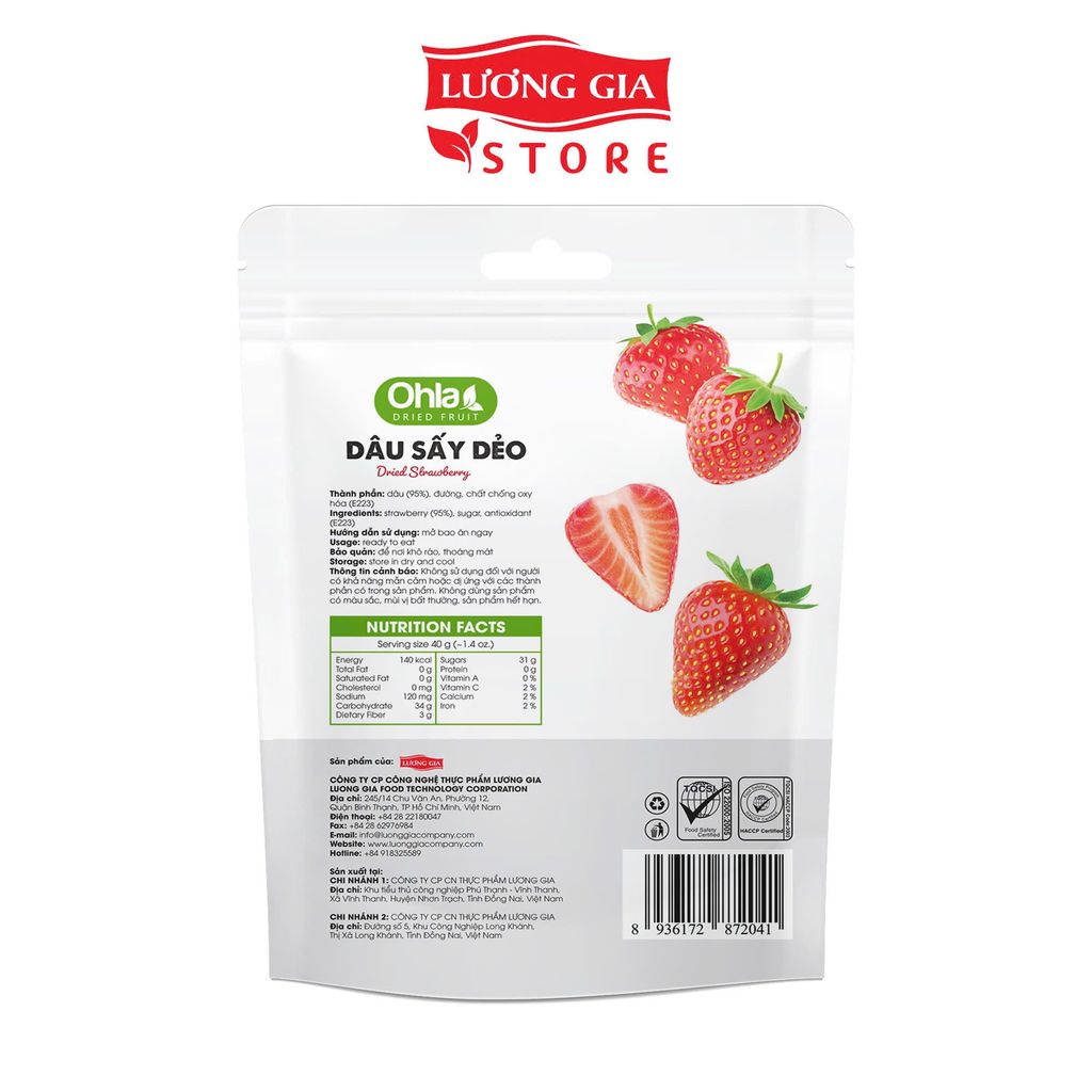 Dâu sấy dẻo Ohla 30g