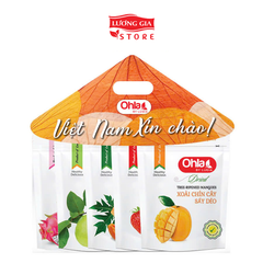 Set nón lá hương vị nhiệt đới Ohla (5x100g) ( Dâu, xoài chín, ổi, đu đủ, thanh long)