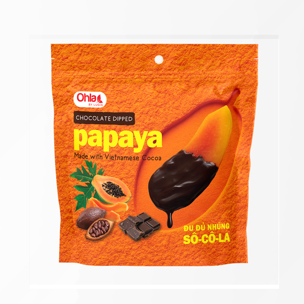 Đu Đủ Sấy Dẻo Socola túi 100g