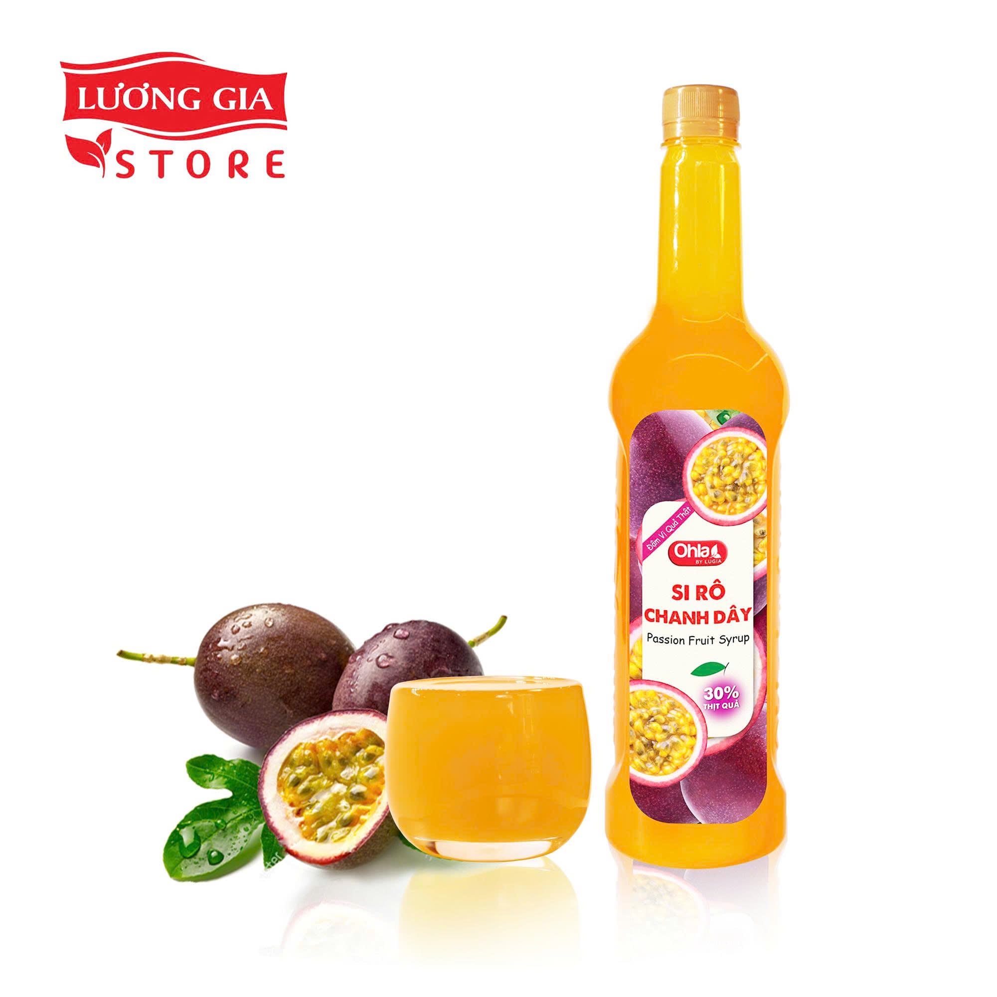 Siro Chanh Dây Ohla 780ml (chai nhựa) - phiên bản mới 30% thịt quả