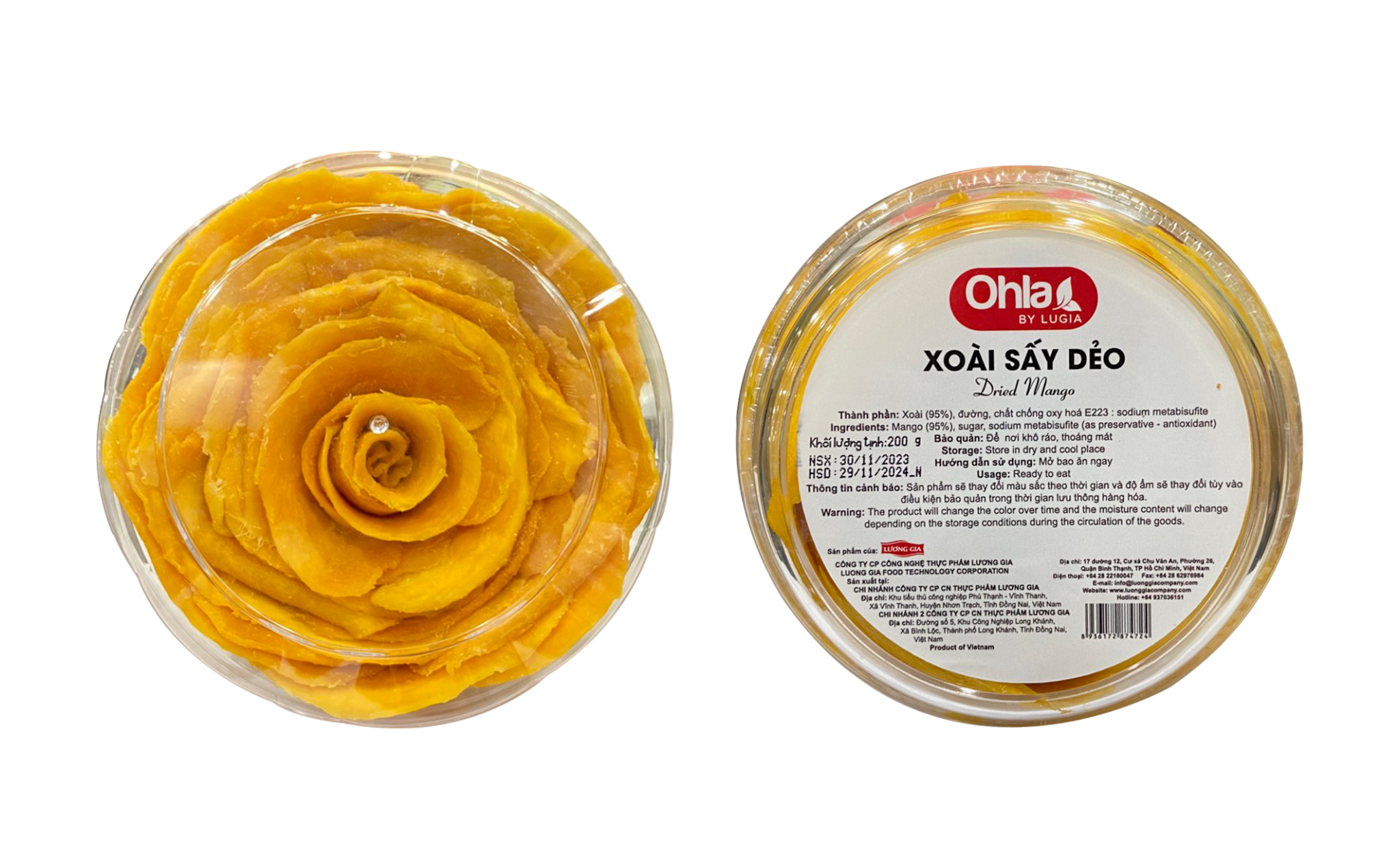 Xoài Sấy Dẻo hộp xếp hoa 200g