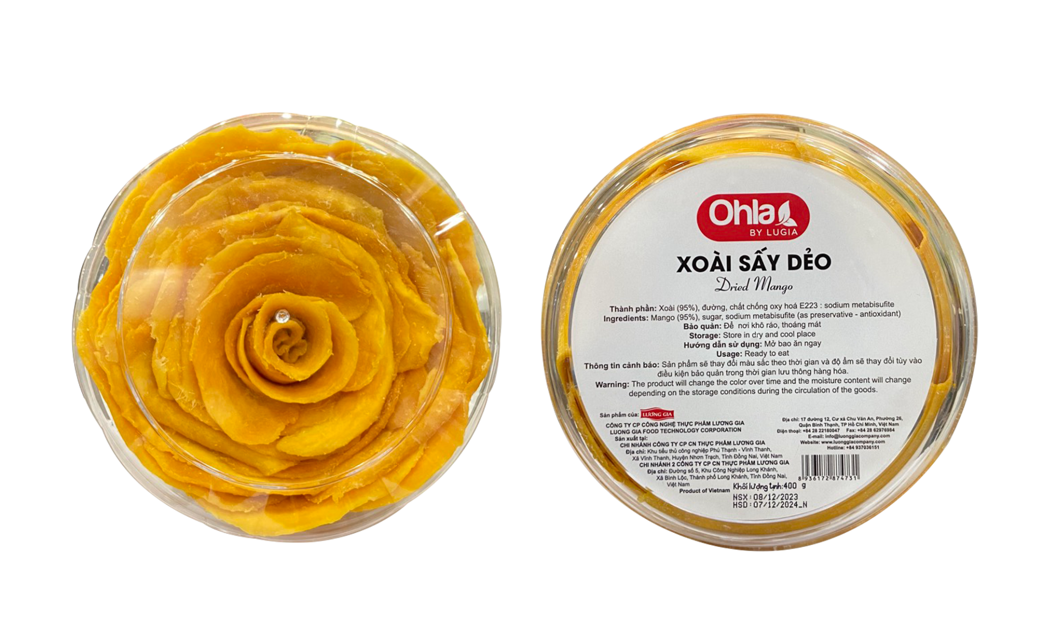 Xoài Sấy Dẻo hộp xếp hoa 400g