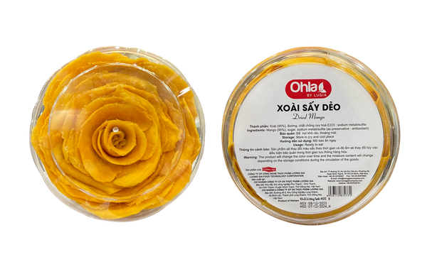 Xoài Sấy Dẻo hộp xếp hoa 400g