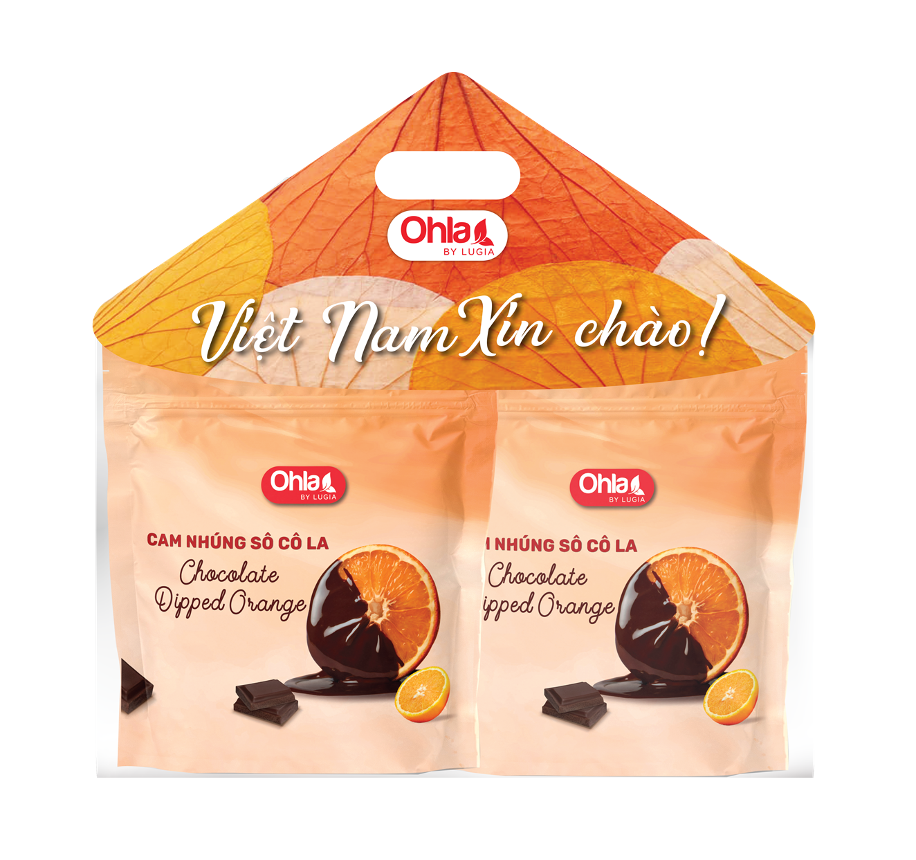 Cam Sấy Dẻo Socola set nón lá 5x100g