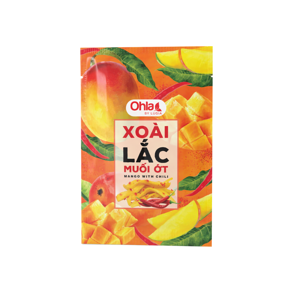 Xoài Sấy Dẻo Sợi Lắc Muối Ớt túi 50g