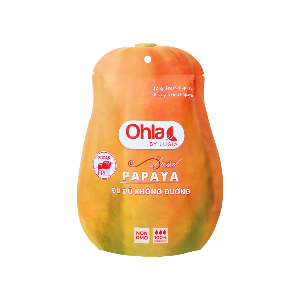Đu Đủ Sấy Dẻo Không Đường túi 200g
