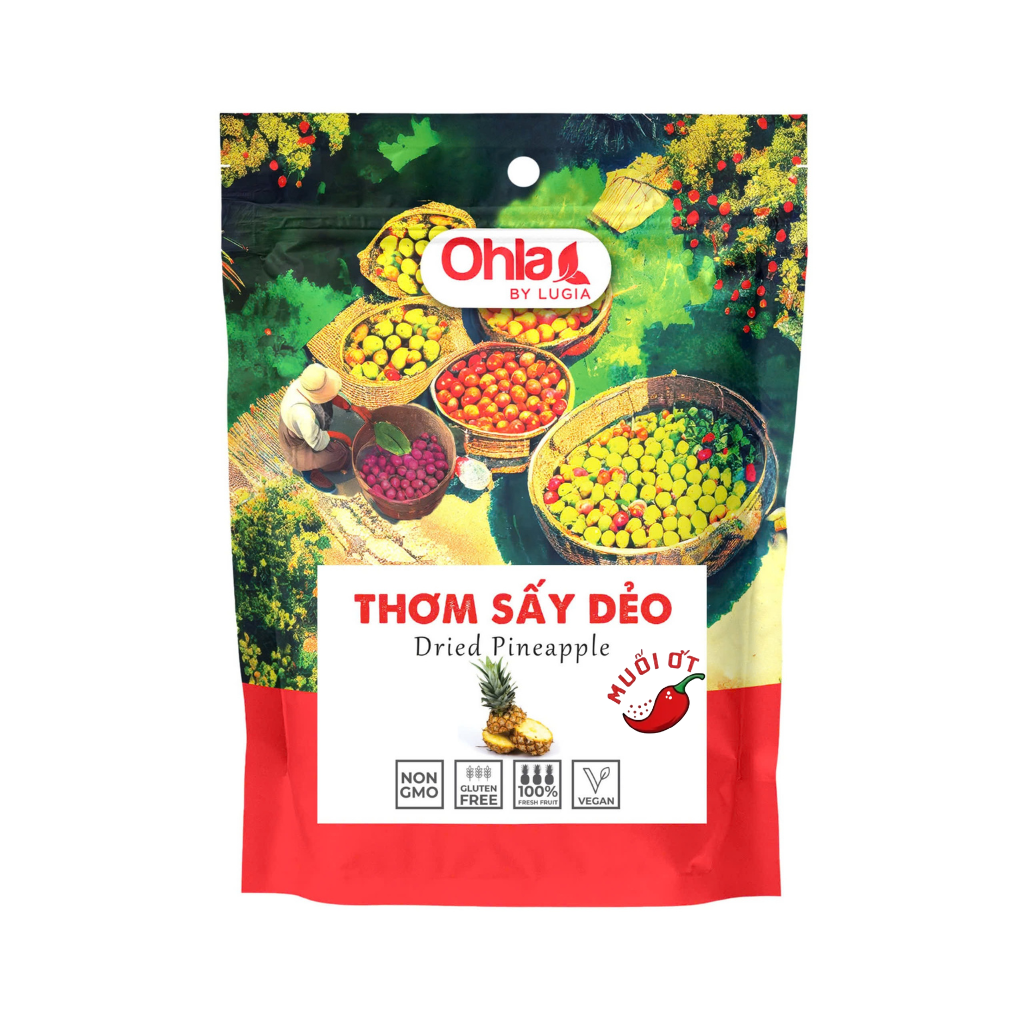 Thơm Sấy Dẻo Muối Ớt túi 500g