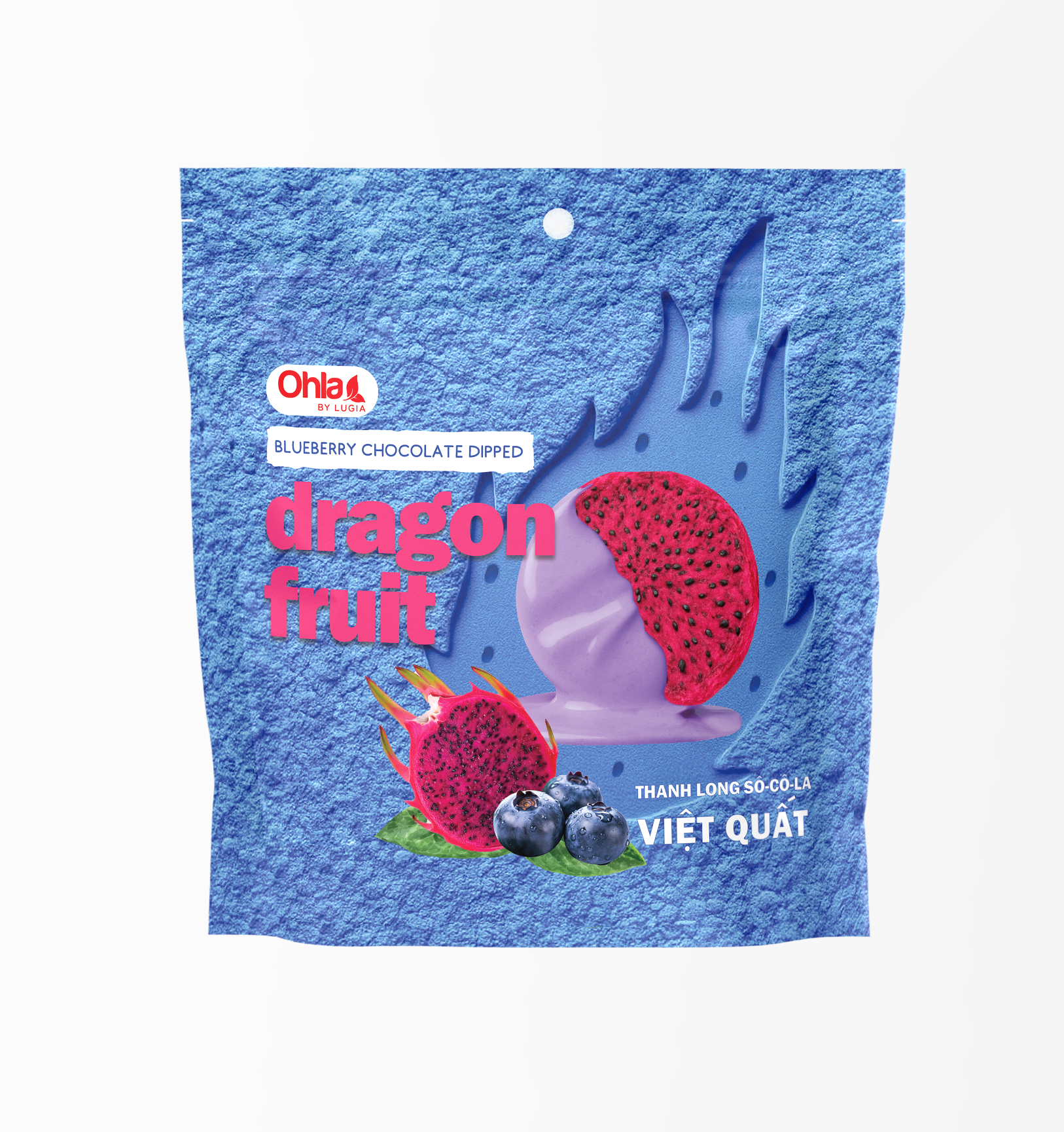 Thanh Long Đỏ Sấy Dẻo Socola Việt Quất túi 100g