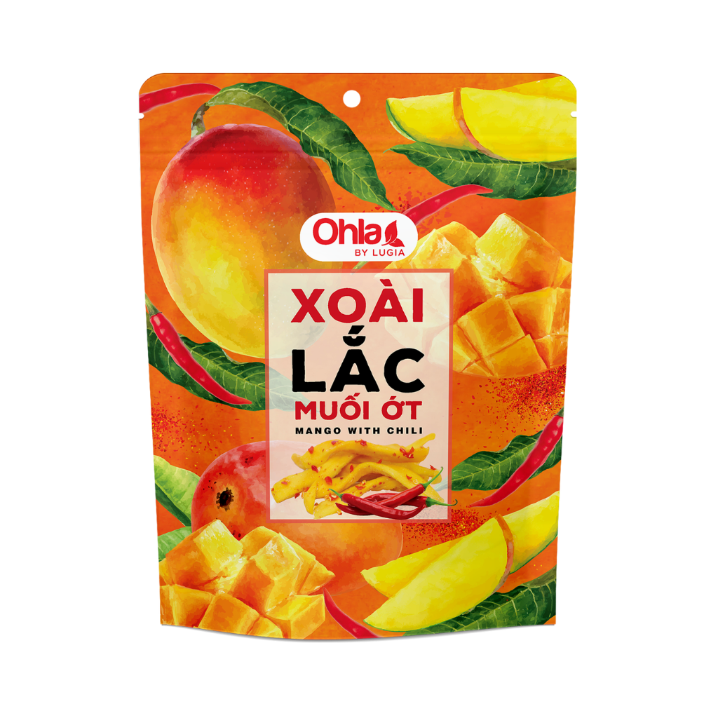 Xoài Sấy Dẻo Sợi Lắc Muối Ớt túi 500g