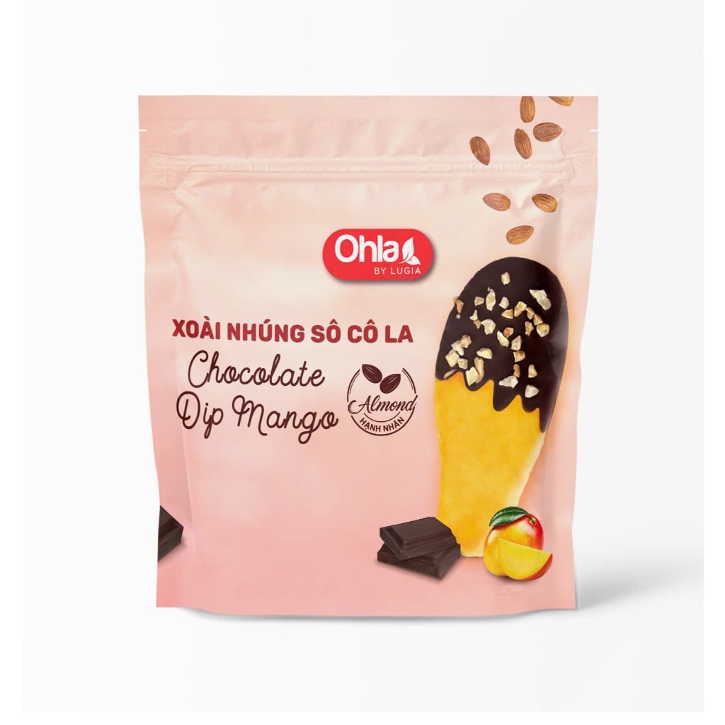 Xoài Sấy Dẻo Socola Hạnh Nhân túi 100g