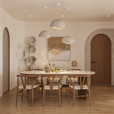 Bàn ăn Hani mặt Đá Marble Rosa - góc nhìn bên
