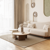 Bàn sofa Hani - góc nhìn tổng thể thiết kế bàn trà phòng khách