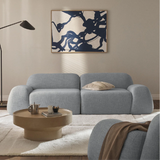 Sofa băng Cloud Duo 2 module màu xanh nhạt - góc phối cảnh