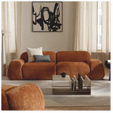 Sofa băng Cloud Duo 2 module màu cam - góc phối cảnh