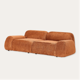 Sofa băng Cloud Duo 2 module màu cam - góc nhìn bên
