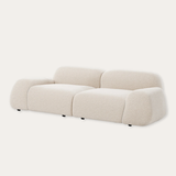 Sofa băng Cloud Duo 2 module màu cream - góc nhìn bên