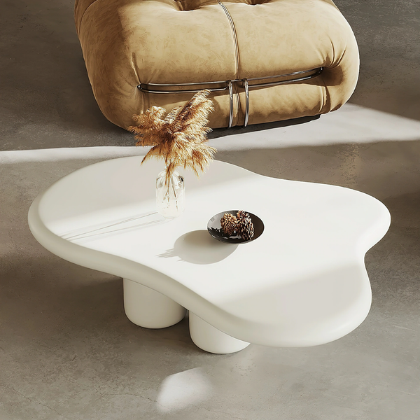 bàn sofa cloud sơn trắng