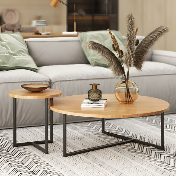 bàn sofa dome màu tự nhiên