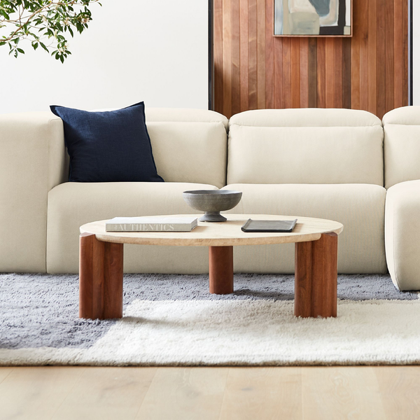 Bàn sofa Travertine mặt đá Travertine cho phòng khách