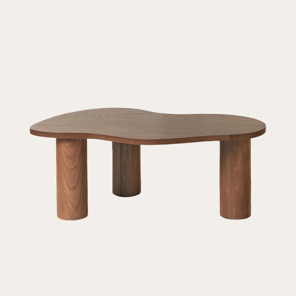 bàn sofa didi màu nâu walnut mặt đứng