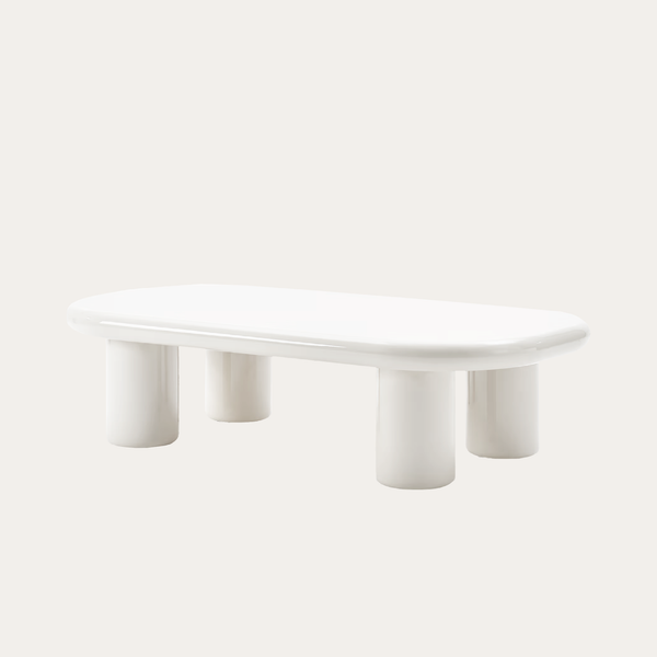 bàn sofa bruno sơn trắng mặt bên