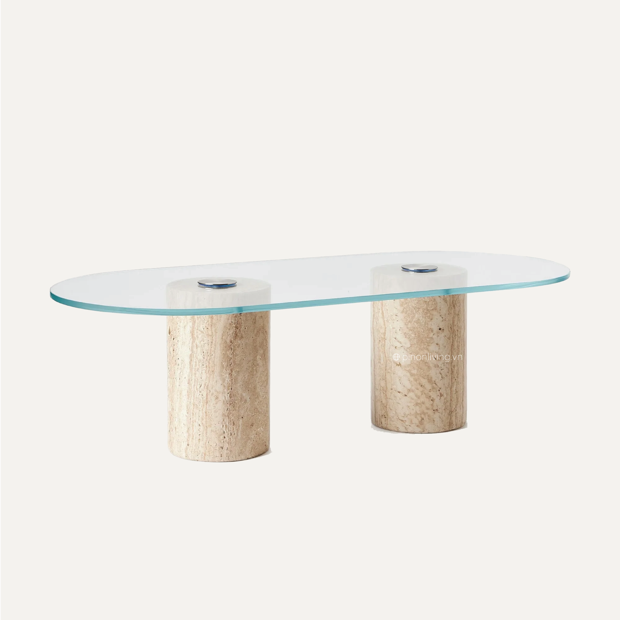  Bàn sofa Travertine oval 