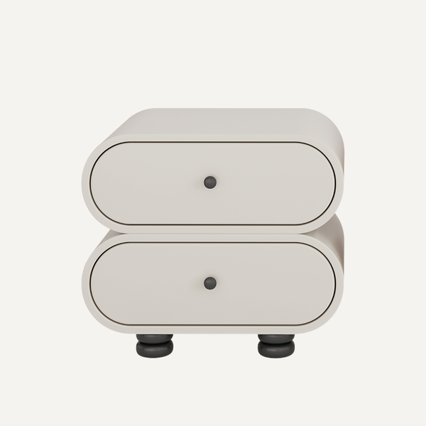 Tủ đầu giường Candy thiết kế bo tròn hai ngăn kéo