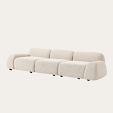 Sofa băng Cloud Trio 3 module màu be - góc nhìn bên