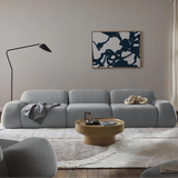 Sofa băng Cloud Trio 3 module màu xanh dương - góc phối cảnh
