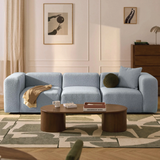 Sofa băng Lino Trio 3 module màu xanh da trời - góc phối cảnh