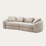 Sofa băng Fable 2 module màu be - góc nhìn bên