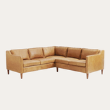 Sofa góc Hamilton 4–6 chỗ màu vàng - góc chính diện
