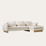 Sofa góc Harmony 3–4 chỗ màu trắng kem - góc nhìn bên