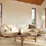 Sofa góc Haven 3–4 chỗ màu trắng kem - góc phối cảnh