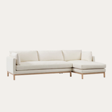 Sofa góc Haven 3–4 chỗ màu trắng kem - góc nhìn tổng thể