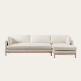 Sofa góc Haven 3–4 chỗ màu trắng kem - góc chính diện