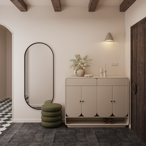 Tủ giày Homa thiết kế cánh vòm bo góc hiện đại ngăn hở tiện dụng