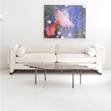 Sofa băng Howard 2–3 chỗ màu be-trắng - góc nhìn bên