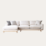 Sofa góc James 3–4 chỗ màu trắng kem - góc chính diện