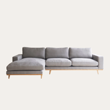 Sofa góc James 3–4 chỗ màu xám - góc chính diện
