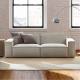 Sofa băng Jona Duo 2 module màu trắng kem - góc phối cảnh