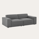 Sofa băng Jona Duo 2 module màu đen - góc nhìn bên