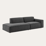 Sofa băng Jona Duo Open 2 module màu đen - góc nhìn bên