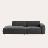 Sofa băng Jona Duo Open 2 module màu đen - góc chính diện
