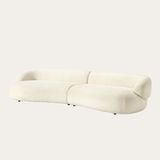Sofa băng Alba Duo 2 module màu be - góc nhìn bên