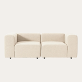 Sofa băng Lino Duo 2 module màu trắng kem - góc chính diện