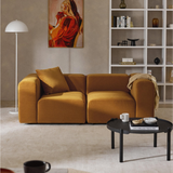 Sofa băng Lino Duo 2 module màu nâu - góc phối cảnh