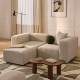 Sofa góc Lino Compact 2–3 chỗ màu be - góc phối cảnh