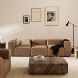 Sofa băng Lino Trio 3 module màu be - góc phối cảnh