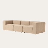 Sofa băng Lino Trio 3 module màu be - góc nhìn bên